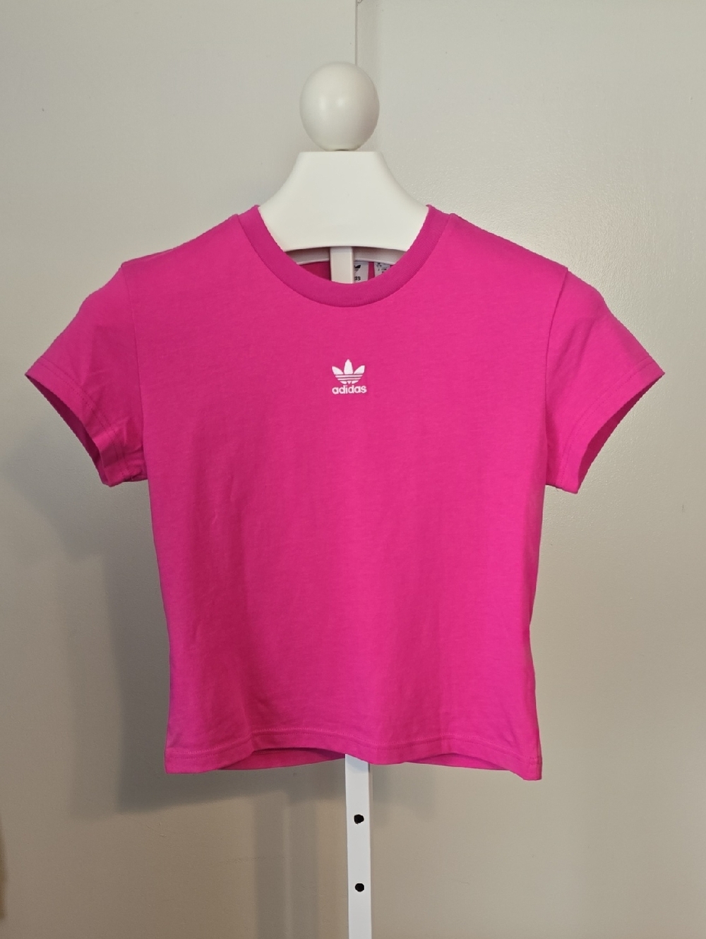 adidas Bright Pink Short Sleeve Logo Tee